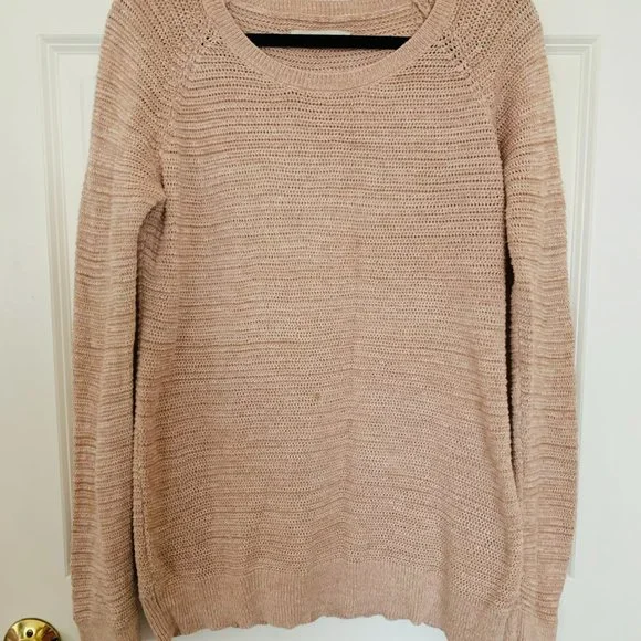 Loft Blush Knit Cotton Sweater - Picture 3 of 9